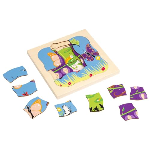 Holzpuzzle - Das Leben des Schmetterlings - Montessori-Spiel von Educo