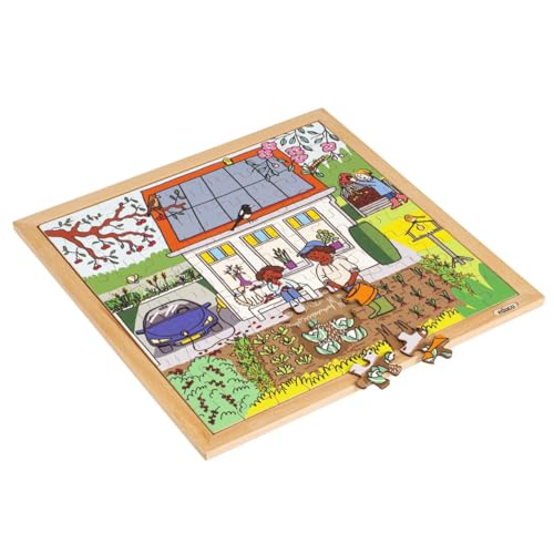 Holzpuzzle - Natur- und Klima-Heimpuzzle - Montessori-Spiel von Educo