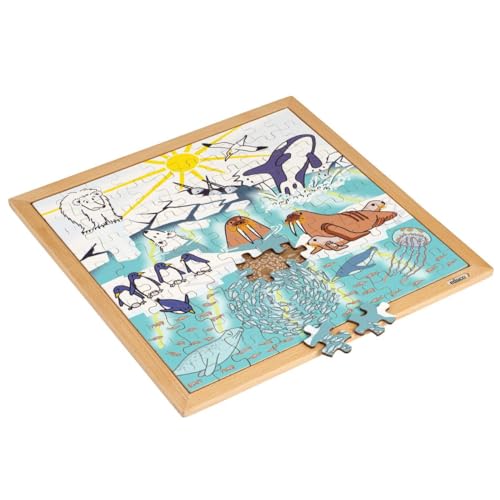 Holzpuzzle - Natur und Klima Puzzle R globale Erwärmung - Montessori-Spiel von Educo