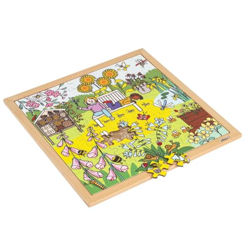 Holzpuzzle - Natur- und Klimapuzzle - Garteninsekten - Montessori-Spiel von Educo