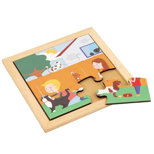 Holzpuzzle - Puzzle für Kleinkinder - im Garten - Montessori-Spiel von Educo