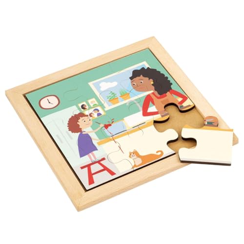 Holzpuzzle - Puzzle für Kleinkinder - in der Küche - Montessori-Spiel von Educo