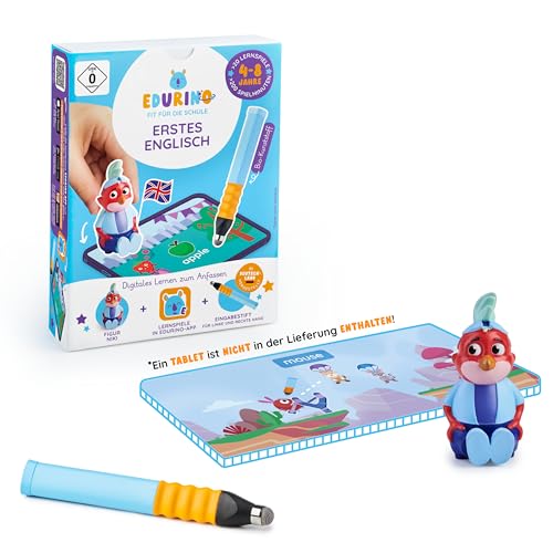 Edurino Starterset Niki Erstes Englisch ab 4 Jahren inkl. Eingabestift | Innovatives & digitales Lernspiel | Spielerisches Englisch Lernen für Kinder | Über 150 Wörter & Phrasen von Edurino