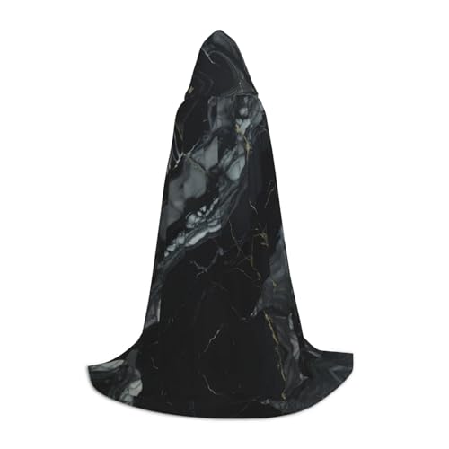 Edwal Schwarzer Kapuzenumhang mit Marmor-Druck, Unisex-Umhang, Hexen-Zauberer-Umhang, Vampirumhang für Halloween, Cosplay-Kostüme von Edwal