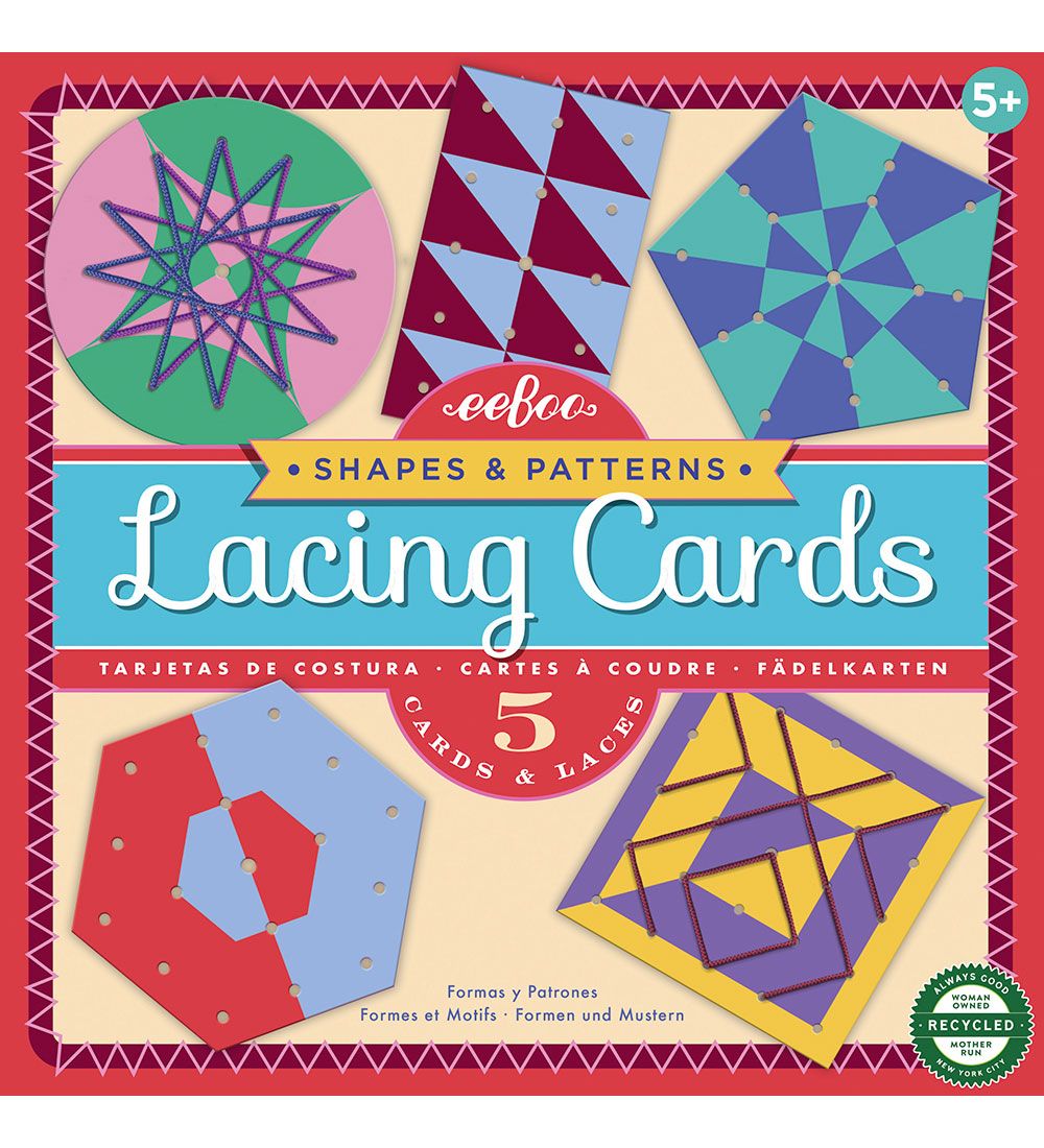 Eeboo Lernspiele - Karten nähen lernen - Farben und Muster - Eeboo - One Size - Spiele Eeboo Lernspiele - Karten nähen lernen - Farben und Muster - Eeboo - One Size - Spiele von Eeboo