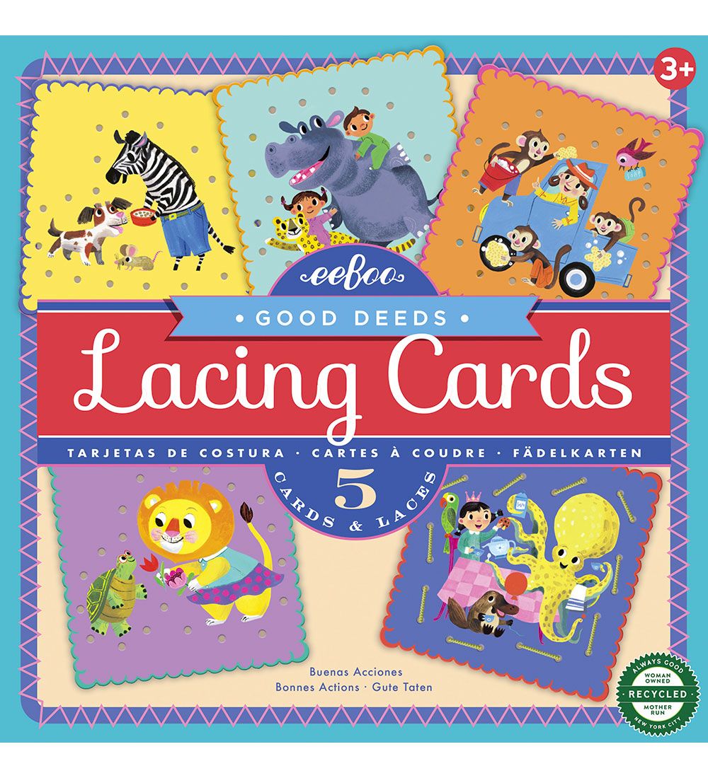 Eeboo Lernspiele - Karten nähen lernen - Gute Taten - Eeboo - One Size - Spiele Eeboo Lernspiele - Karten nähen lernen - Gute Taten - Eeboo - One Size - Spiele von Eeboo
