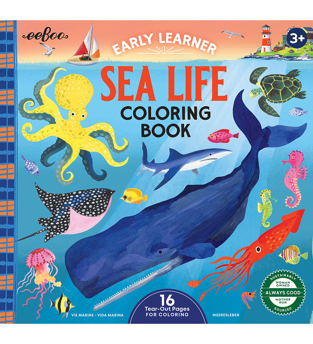 Eeboo Malbuch - Quadratisch - 32 Seiten - Leben I das Meer - Eeboo - One Size - Malbücher Eeboo Malbuch - Quadratisch - 32 Seiten - Leben I das Meer - Eeboo - One Size - Malbücher von Eeboo