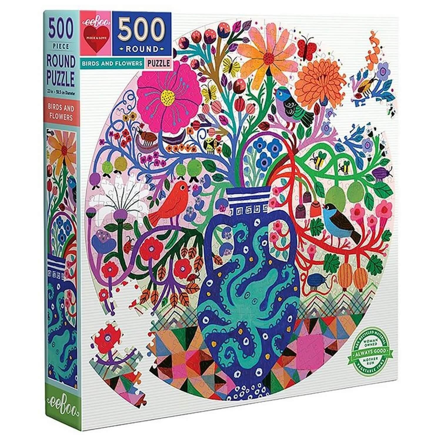 Eeboo Puzzle 500 Teile – Birds and Flowers - Eeboo Puzzle 500 Teile – Birds and Flowers - von Eeboo