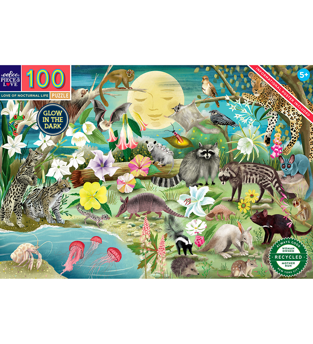 Eeboo Puzzlespiel - 100 Teile - Fluoreszierend Nachtaktiv - Eeboo - One Size - Puzzlespiele Eeboo Puzzlespiel - 100 Teile - Fluoreszierend Nachtaktiv - Eeboo - One Size - Puzzlespiele von Eeboo