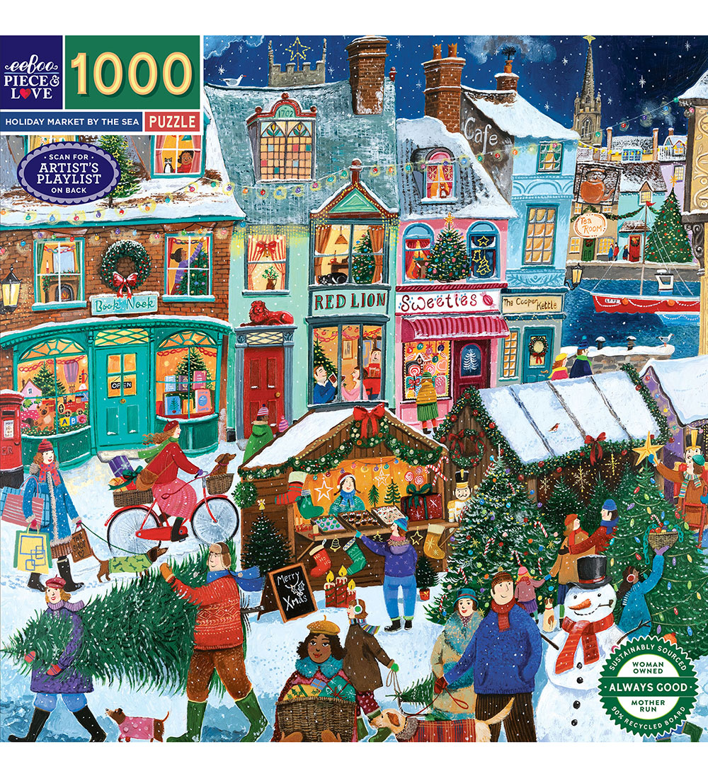 Eeboo Puzzlespiel - 1000 Teile - Holiday Marktplatz - Eeboo - One Size - Puzzlespiele Eeboo Puzzlespiel - 1000 Teile - Holiday Marktplatz - Eeboo - One Size - Puzzlespiele von Eeboo