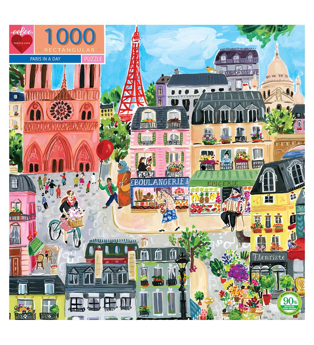 Eeboo Puzzlespiel - 1000 Teile - Paris In A Day - Eeboo - One Size - Puzzlespiele Eeboo Puzzlespiel - 1000 Teile - Paris In A Day - Eeboo - One Size - Puzzlespiele von Eeboo