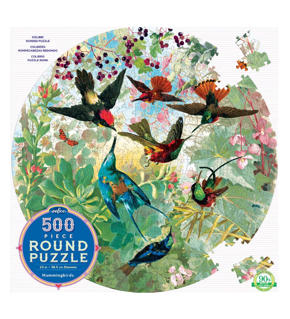 Eeboo Puzzlespiel - 500 Teile - Hummingbirds - Eeboo - One Size - Puzzlespiele Eeboo Puzzlespiel - 500 Teile - Hummingbirds - Eeboo - One Size - Puzzlespiele von Eeboo