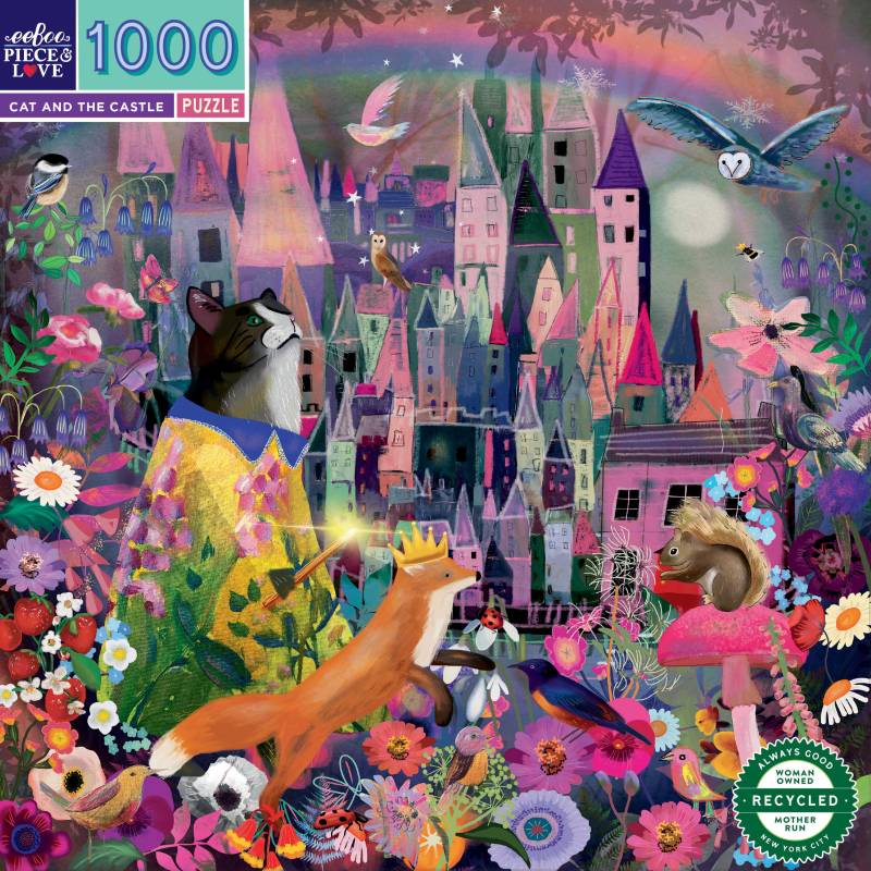 eeBoo Cat And The Castle 1000 Teile Puzzle Eeboo-51590 von Eeboo