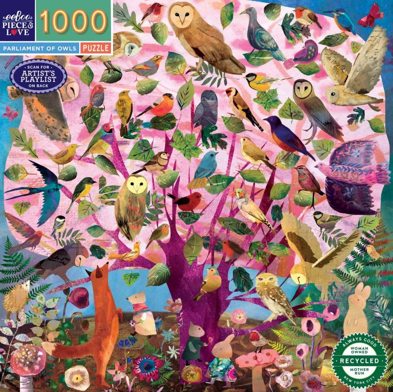 eeBoo Das Parlament der Eulen 1000 Teile Puzzle eeBoo-52132 von Eeboo