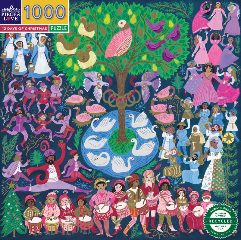 eeBoo Die 12 Tage von Weihnachten 1000 Teile Puzzle eeBoo-51495 von Eeboo