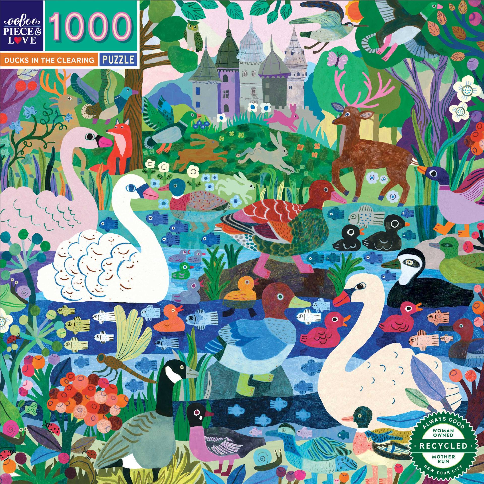 eeBoo Ducks In The Clearing 1000 Teile Puzzle Eeboo-51589 von Eeboo