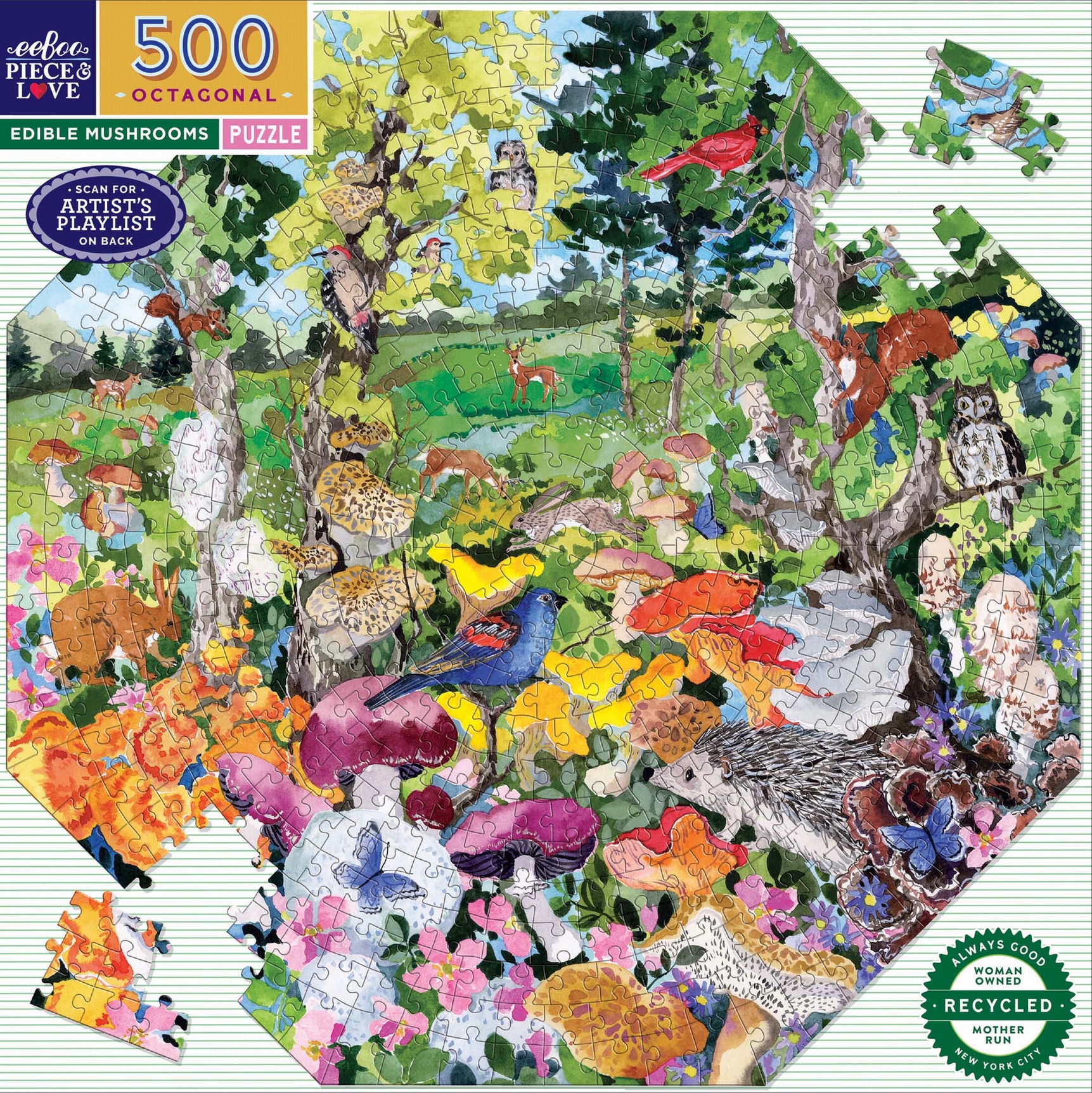 eeBoo Eßbare Pilze 500 Teile Puzzle eeBoo-51630 von Eeboo