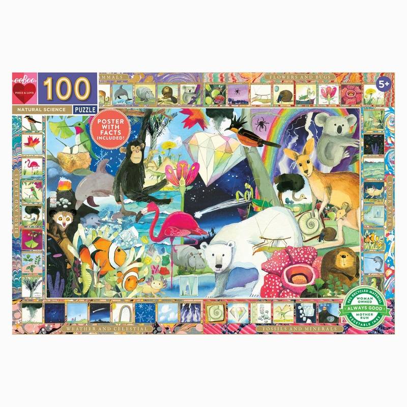 eeBoo Natural Sciences 100 Teile Puzzle eeBoo-50485 von Eeboo