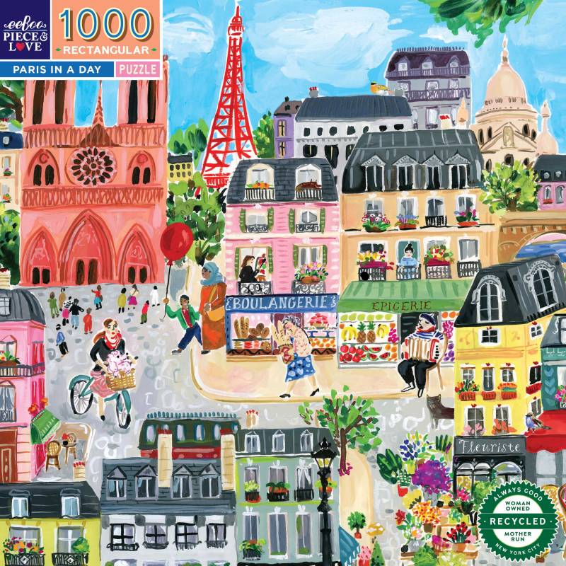 eeBoo Paris In A Day 1000 Teile Puzzle eeBoo-51035 von Eeboo