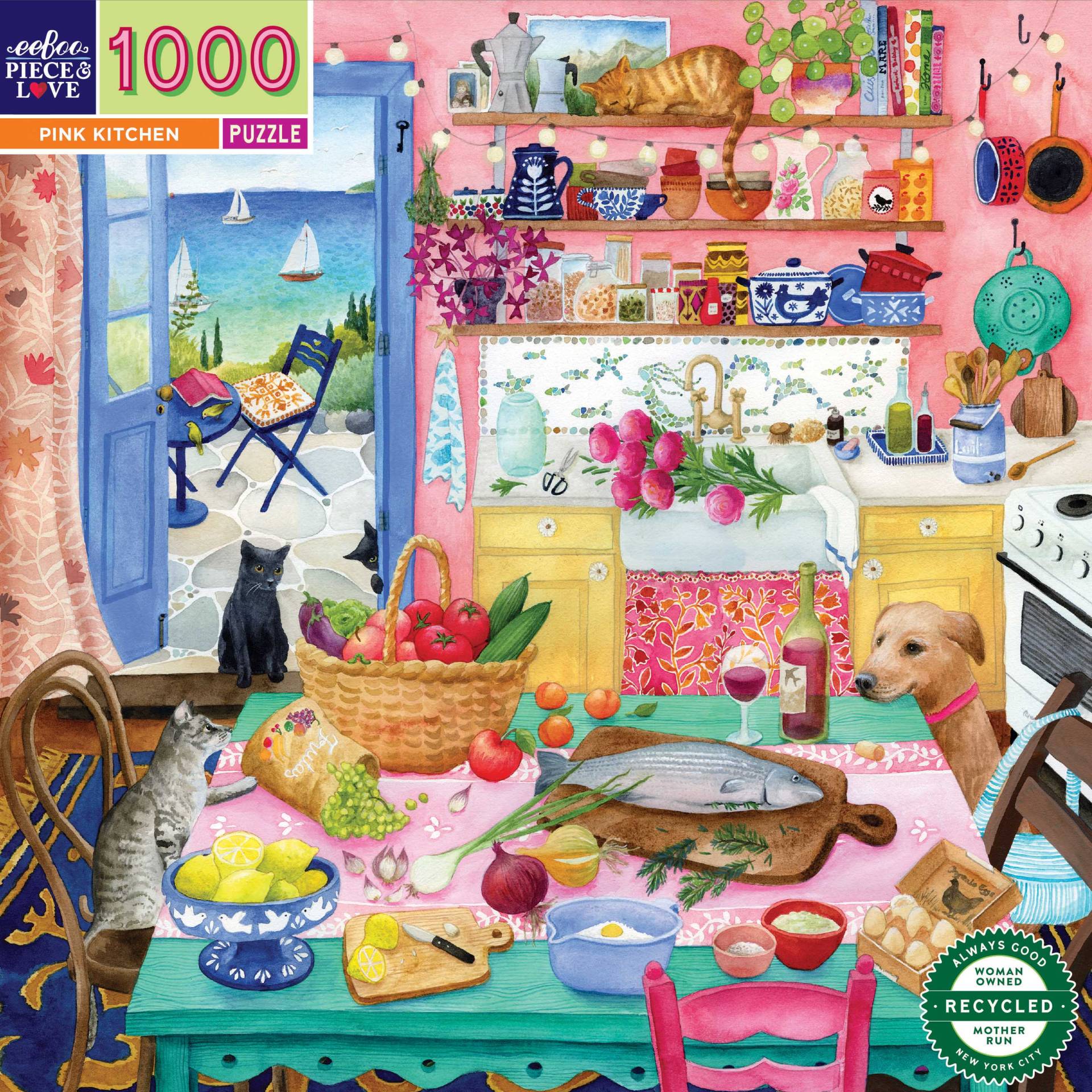 eeBoo Pink Kitchen 1000 Teile Puzzle Eeboo-51600 von Eeboo