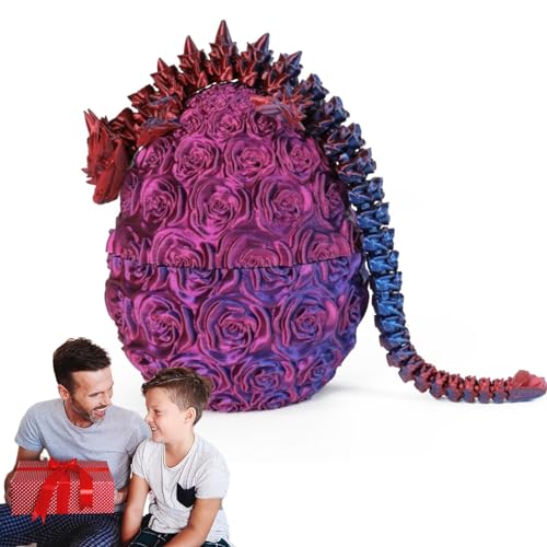 Eelogoo 3D Gedrucktes Drachenei Geheimnisvolle Drachen Spielzeug, 3D Gedruckter Beweglicher Drachen Spielzeug Ostern Geschenke Kinder, Überraschung Easter Dracheneier Wohnkultur von Eelogoo