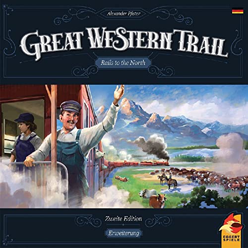 Eggertspiele, Great Western Trail 2. Edition – Rails to the North, Erweiterung, Kennerspiel, Strategiespiel, 1-4 Spieler, Ab 12+ Jahren, 75-150 Minuten, Deutsch von Asmodee