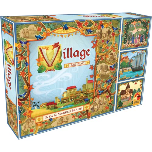 Eggertspiele, Village Big Box, Grundspiel + Erweiterungen, Kennerspiel, Brettspiel, 1-5 Spieler, Ab 12+ Jahren, 60-120 Minuten, Deutsch, Mehrfarbig, Bunt von Eggertspiele