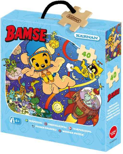 Kärnan Holzpuzzle Bamse Weltraum-Thema 40 Teile von Egmont Kärnan