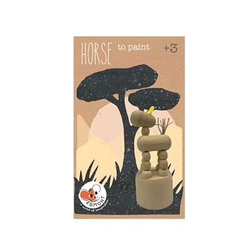 EGMONT TOYS Holz-Push-Up-Pferd zum Bemalen, Drücktier Pferd von Egmont