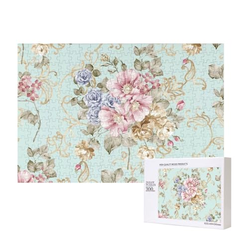Blume Aquarell Blumen Frühling,300 Teile Holzpuzzle Familienspiel Puzzles für Erwachsene Teenager Heimdekoration Blume Aquarell Blumen Frühling,300 Teile Holzpuzzle Familienspiel Puzzles für Erwachsene Teenager Heimdekoration von EgoMed
