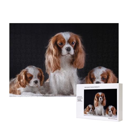 Cavalier King Charles Spaniel Mutter mit Jungen,300 Teile Holzpuzzle Familienspiel Puzzles für Erwachsene Teenager Heimdekoration Cavalier King Charles Spaniel Mutter mit Jungen,300 Teile Holzpuzzle Familienspiel Puzzles für Erwachsene Teenager Heimdekoration von EgoMed