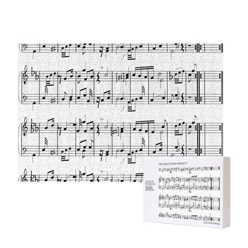 Musiknoten im Notenschlüssel,300 Teile Holzpuzzle Familienspiel Puzzles für Erwachsene Teenager Heimdekoration Musiknoten im Notenschlüssel,300 Teile Holzpuzzle Familienspiel Puzzles für Erwachsene Teenager Heimdekoration von EgoMed
