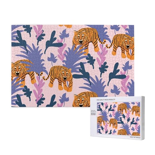 Tiger im Dschungel,1000 Teile Holzpuzzle Familienspiel Puzzles für Erwachsene Teenager Heimdekoration Tiger im Dschungel,1000 Teile Holzpuzzle Familienspiel Puzzles für Erwachsene Teenager Heimdekoration von EgoMed