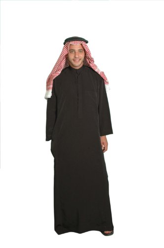 Egypt Bazar Dreiteiliges Araber Scheich Kostüm Scheichkostüm, Karnevalskostüm - Faschingskostüm- Größe: 2XL, schwarz von Egypt Bazar