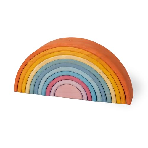 Ehrenkind® Regenbogen | nachhaltig und natürliches Massivholz FSC® Zertifiziert | nach Montessori Motorikspielzeug BUNT von Ehrenkind