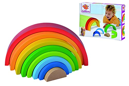 Eichhorn - Regenbogen, Sortier- und Stapelspielzeug in farbenfrohen Farben, 8 teilig, 17,5 cm lang, aus Birkenholz, ab 1 Jahr Eichhorn - Regenbogen, Sortier- und Stapelspielzeug in farbenfrohen Farben, 8 teilig, 17,5 cm lang, aus Birkenholz, ab 1 Jahr von Eichhorn