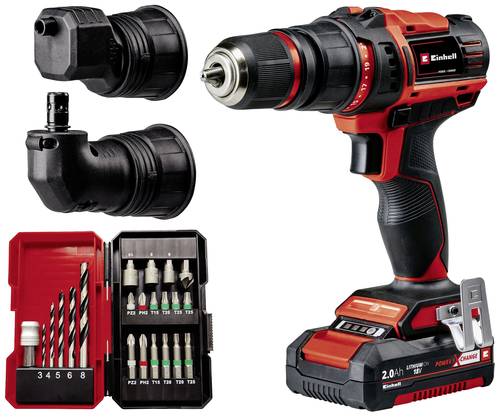 Einhell Power X-Change TE-CD 18/45 3X-Li +22 4513990 Akku-Bohrschrauber 18V 2Ah inkl. Akku, inkl. Wi von Einhell