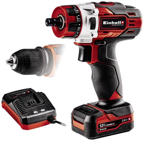 Einhell TE-CD 18/40 Li-Solo TE-CD 12/1 X-Li (1x2,0Ah) 4513592 Akku-Bohrschrauber 12V 2000 mAh Li-Ion von Einhell