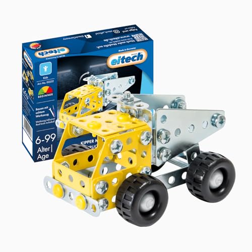 Eitech 00252 Metallbaukasten - Kipper Mini, Kipplaster für Kinder ab 6 Jahren, Lernspielzeug mit 100 Bauteilen, Baustelle, LKW, Fahrzeug, Spielzeug von Eitech