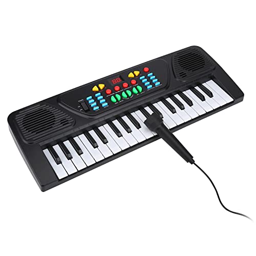 Kinder Keyboard mit Mikrofon, Elektronische Keyboard Tastatur 37 Tasten Kinderklavier Klaviertastatur für Kinder Musikinstrument Tasteninstrumente Digital-Tastatur von Ejoyous