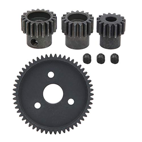 RC 54T Stahlgetriebe, Differential Zahnrad Hauptmetall Stirnrad 15T 17T 19T Motor Getriebe Ritzel Steel Gear Metall Hauptgetriebe Ersatzteile für Traxxas Slash 1/10 Modell RC Auto von Ejoyous