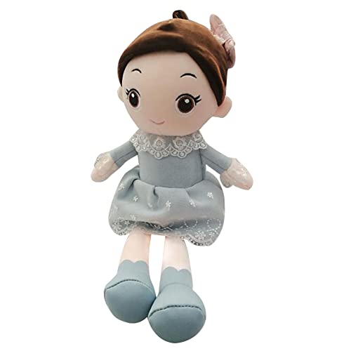 Ekakashop Weiche Babypuppe Stoffpuppen für Mädchen Kawaii Schlaf Cartoon Stoffpuppe Plüsch Babypuppe Mädchen für Kinder Plüsch Stofftier Rock Plüschtier Baby Mädchen Schlafpartner Puppe Weihnachten von Ekakashop