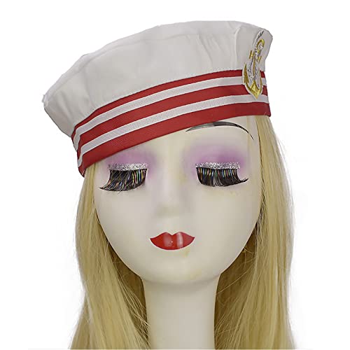 Eladcncmc Captain Hats Kostüm Zubehör für Maskerade, elegante Verkleidung, Mottoparty, Nachtclub von Eladcncmc