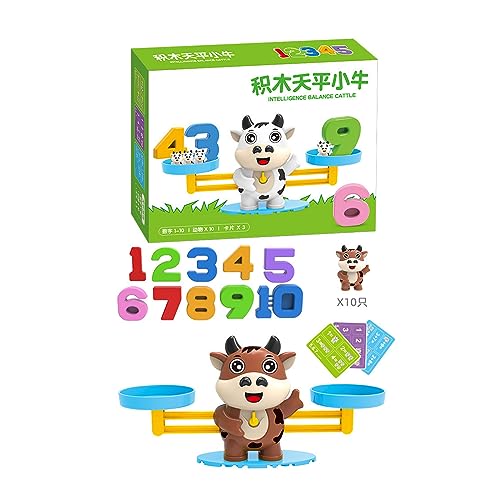 Eladcncmc Kids Math Game Relieve Boredom Scale Number Board Game Digtal Math Board for Play Funny Table Toy Best G von Eladcncmc