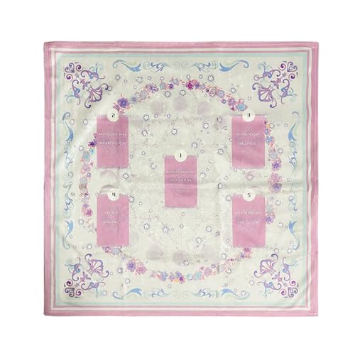 Eladcncmc Pinks Square Wahrsagerei Tapisserie Karte Lesen Astrologie Tischdecke Tarot Tischdecke Tischdecke Hexerei Zubehör von Eladcncmc