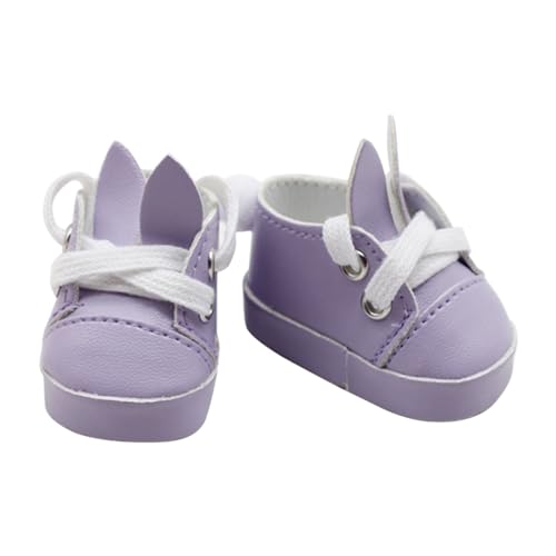 Eladcncmc Dollschuhe für 43cm Neugeborene Puppen, 18inch Mädchen, Weiß, PU, 2 Paar Lederschuhe von Eladcncmc