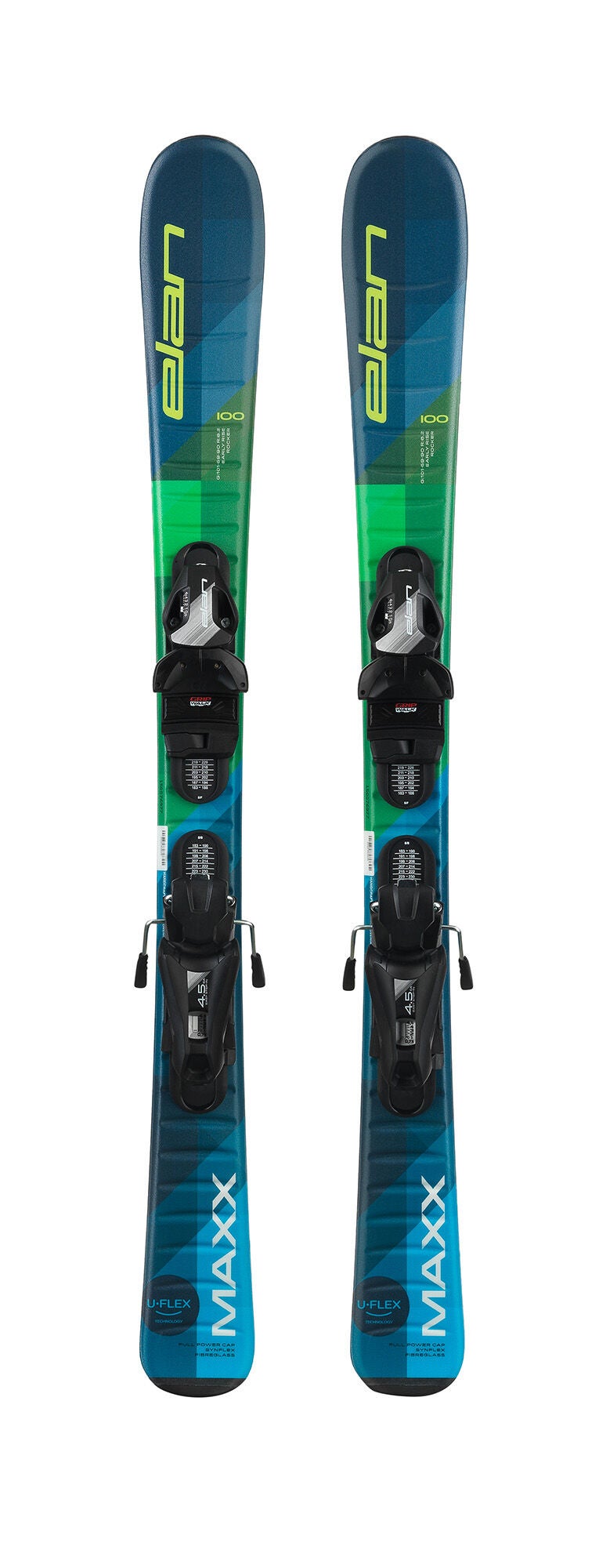 Elan Maxx Skier, Schwarz/Grün, 100 cm von Elan