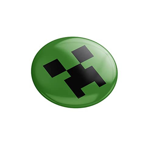 Elbenwald Button mit Creeper für Minecraft Fans Ø 5,5 cm von Elbenwald
