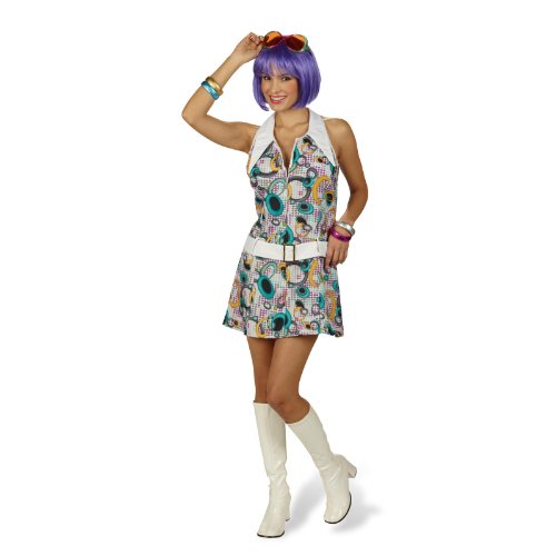 Elbenwald Seventies Hippie Mini Kleid mit Gürtel Kostüm Damen 70er Look für Fasching, Disco, Karneval - 32/34 Elbenwald Seventies Hippie Mini Kleid mit Gürtel Kostüm Damen 70er Look für Fasching, Disco, Karneval - 32/34 von Elbenwald