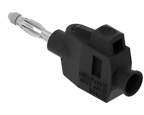 Electro PJP 1064-PRO-CD1-N Bananenstecker Stecker, gerade Stift-Ø: 4mm Schwarz 1St. von Electro PJP